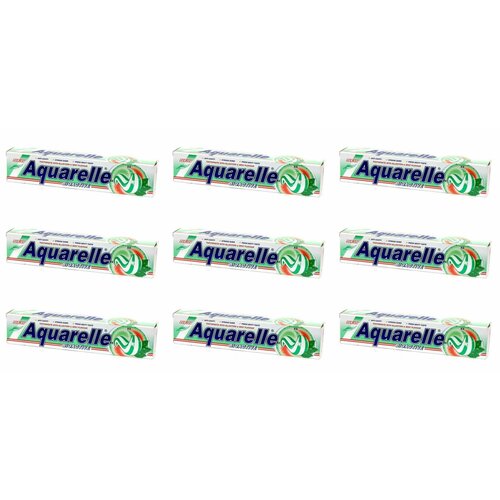 AQUARELLE Зубная паста Биоактив, зеленая, 75 мл, 9 шт.