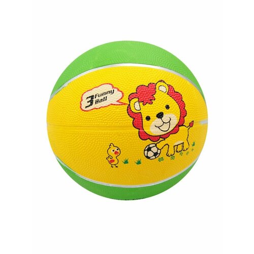 Мяч баскетбольный №3 мини Львенок желто-зеленый 85305-KR10
