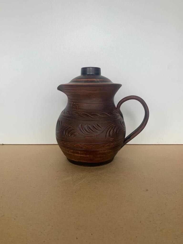 фото Кувшин гончарный 1,3л красная глина