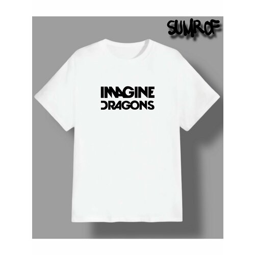 Футболка Zerosell imagine dragons рок группа, размер 5XL, белый