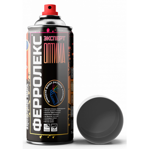 Эмаль Аэрозольная Красковия Ферролекс Эксперт Оптима 520мл Глянцевая Универсальная RAL9005 449₽