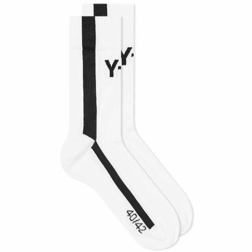 Носки adidas, размер S, черный, белый ремень y 3 classic logo