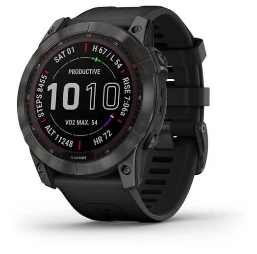 Умные часы Garmin Fenix 7X Sapphire Solar 51 мм GPS, угольно-серый