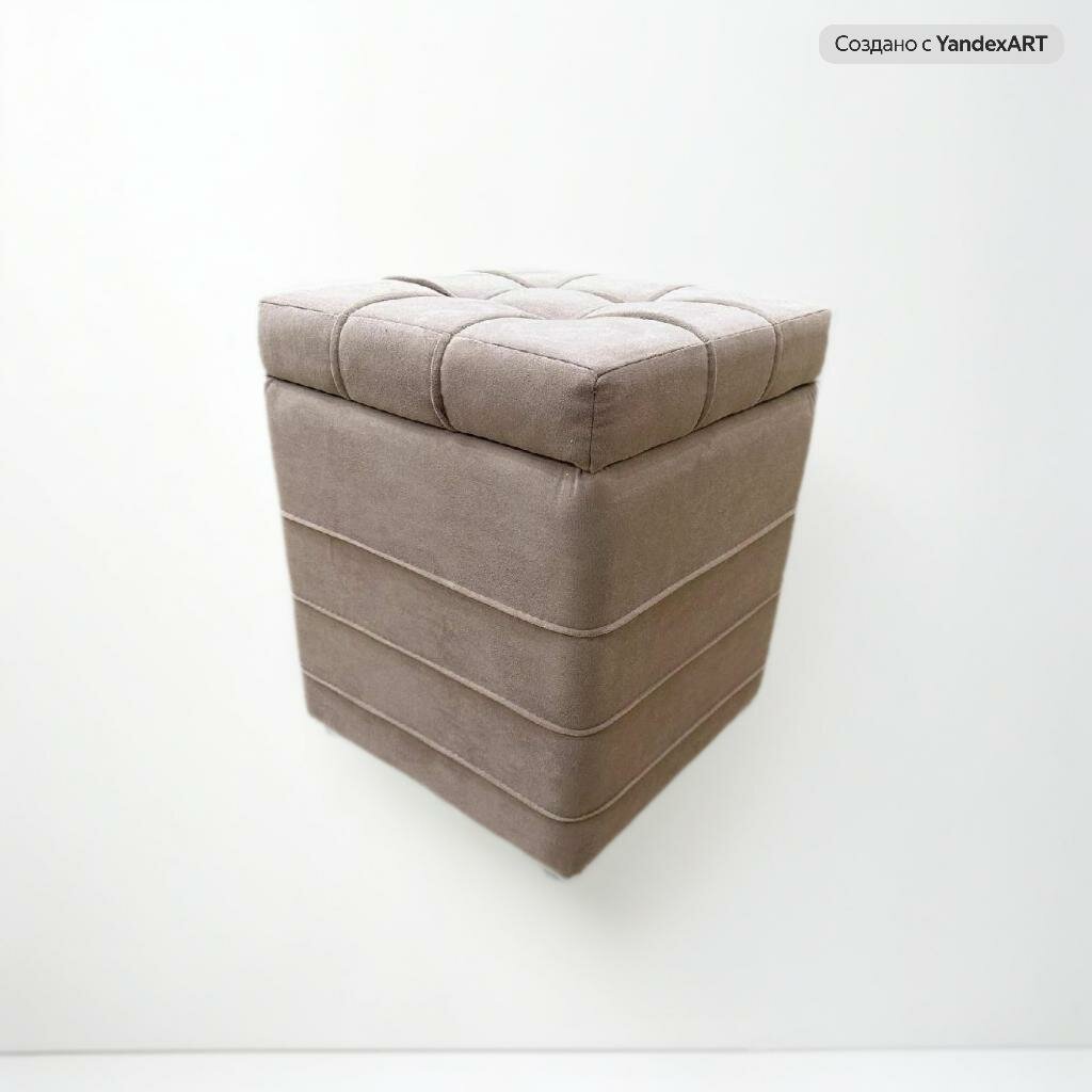 фото Пуфик Квадро 1 в прихожую и для спальни мягкий