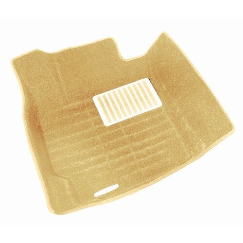 Коврики Pradar 3D XL для Toyota Land Cruiser 150 Prado 2014- бежевые с высоким бортиком, металлическим подпятником. Артикул SI 19-00255