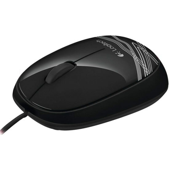 Мышь проводная Logitech Mouse M105 (910-002943), черная