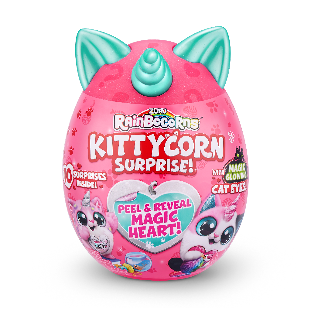 Игрушка ZURU Rainbocorns Kittycorn Surprise яйцо зуру котенок киттикорн бирюзовый 19 см / зуру