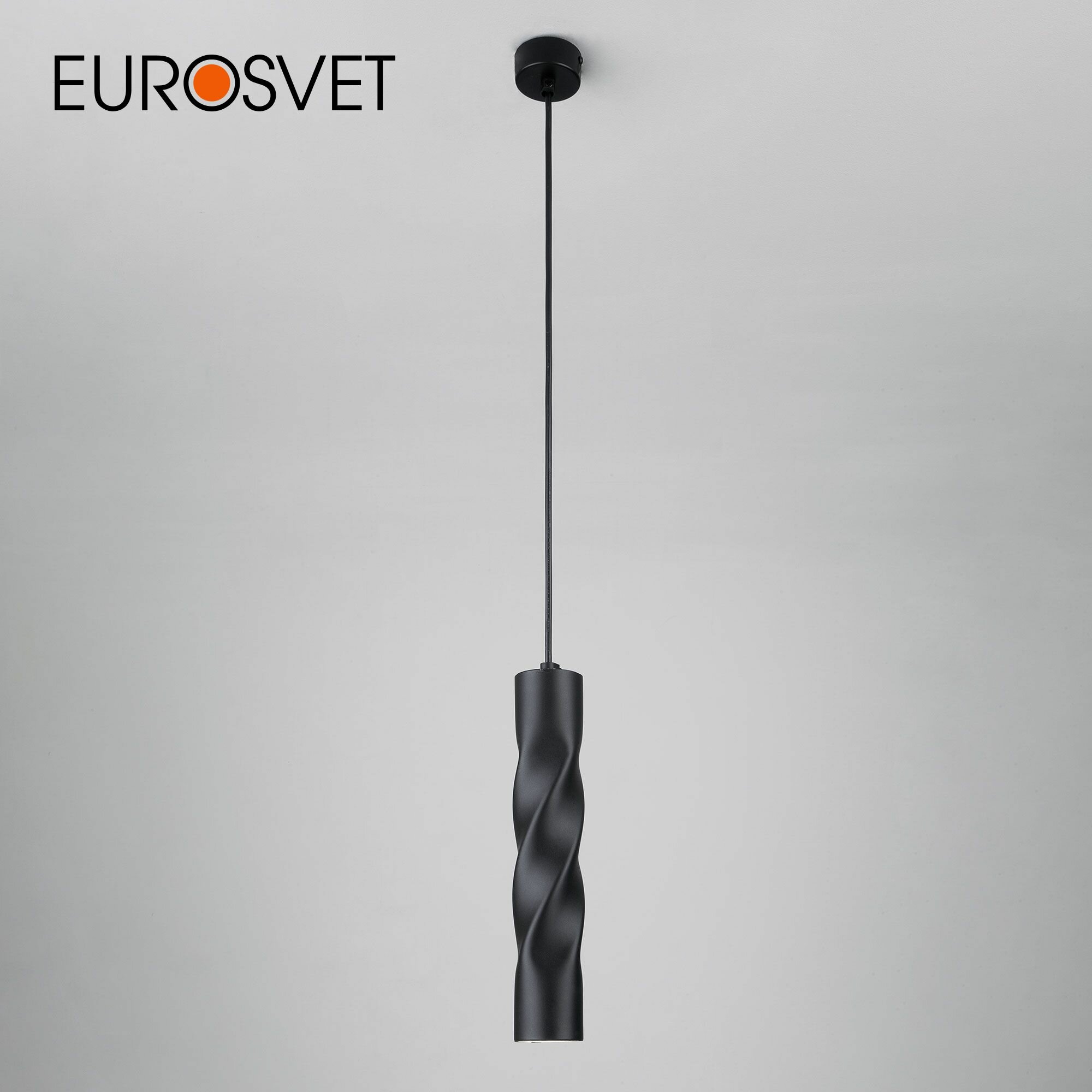 Подвесной светодиодный светильник Eurosvet Scroll 50136/1 LED черный - фото №1