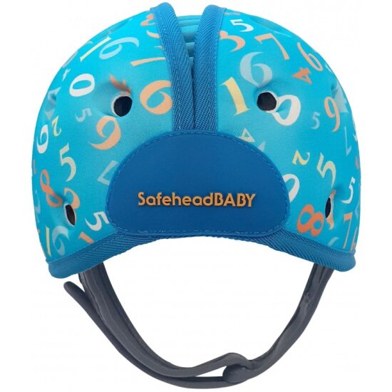 Мягкая шапка-шлем Safehead BABY для защиты головы, Числа, синий, 12080