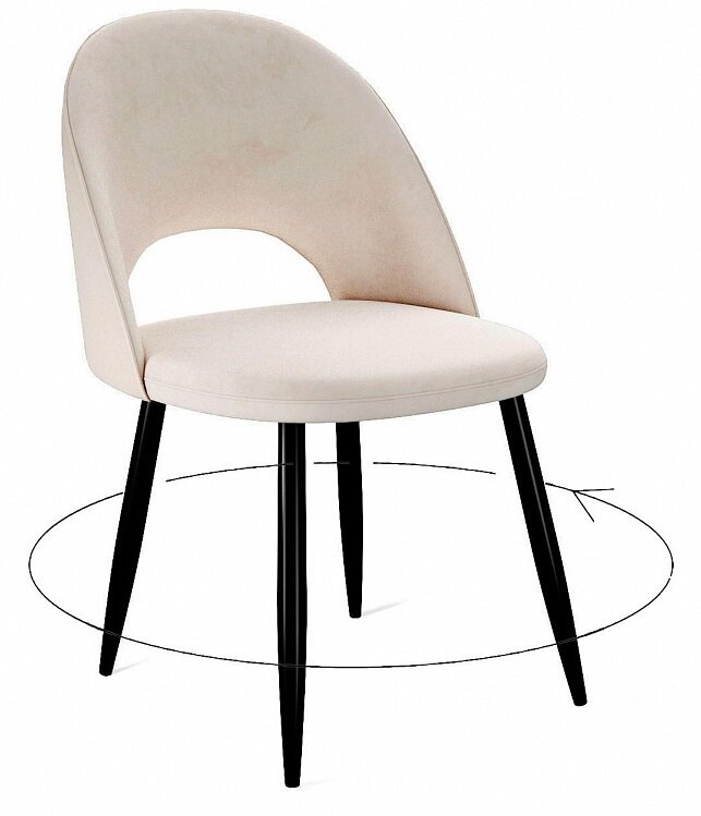 фото Стул Market 583 поворотный крем, ножки черные