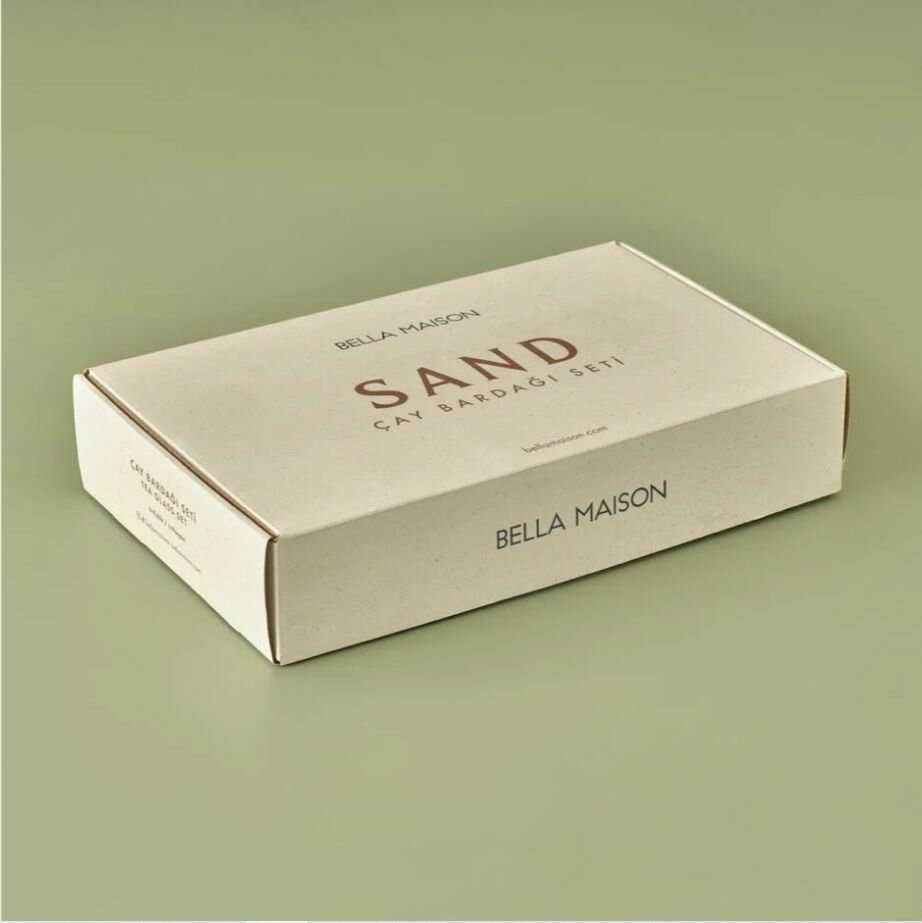 Турецкие стаканы Bella Maison, для чая армуды Sand, 6 шт — фото 1