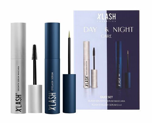 XLASH COSMETICS Day&Night Care Duo Set Набор (Тушь для ресниц 7 мл + Сыворотка для роста ресниц 3 мл)