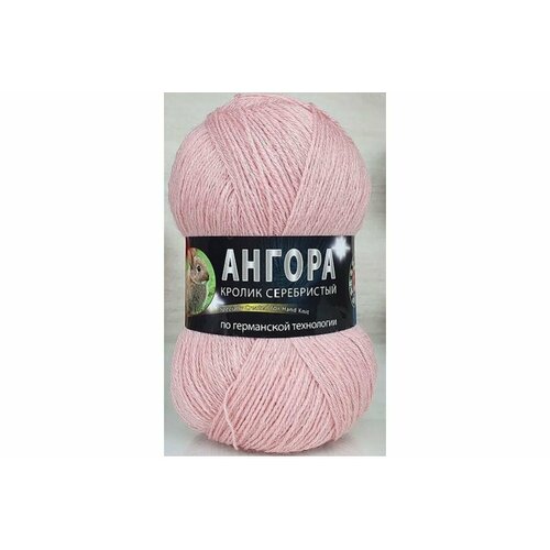 Пряжа Color City Ангора кролик серебристый пудра (2921), 40%пух кролика/10%мохер/50%акрил, 500м, 100г, 2шт
