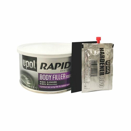 U-POL RS6101 Rapid Body Filler Шпатлевка быстросохнущая автомобильная универсальная 11 л с шпателем 2184₽
