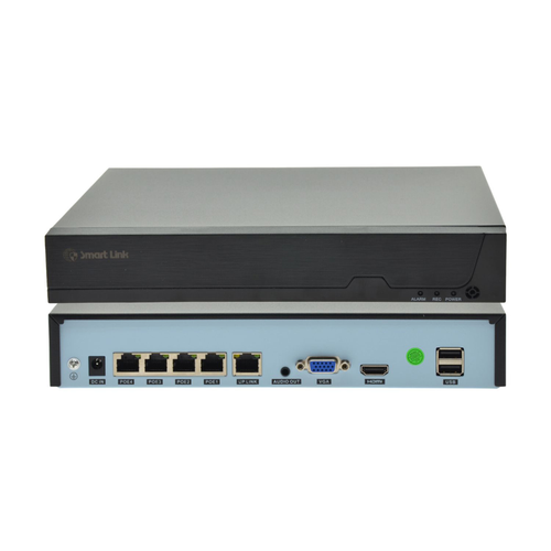 4-канальный IP-видеорегистратор Smart Link NVR-3604V-POE с записью на жесткий диск, с поддержкой камер до 8Мп, детектор лиц