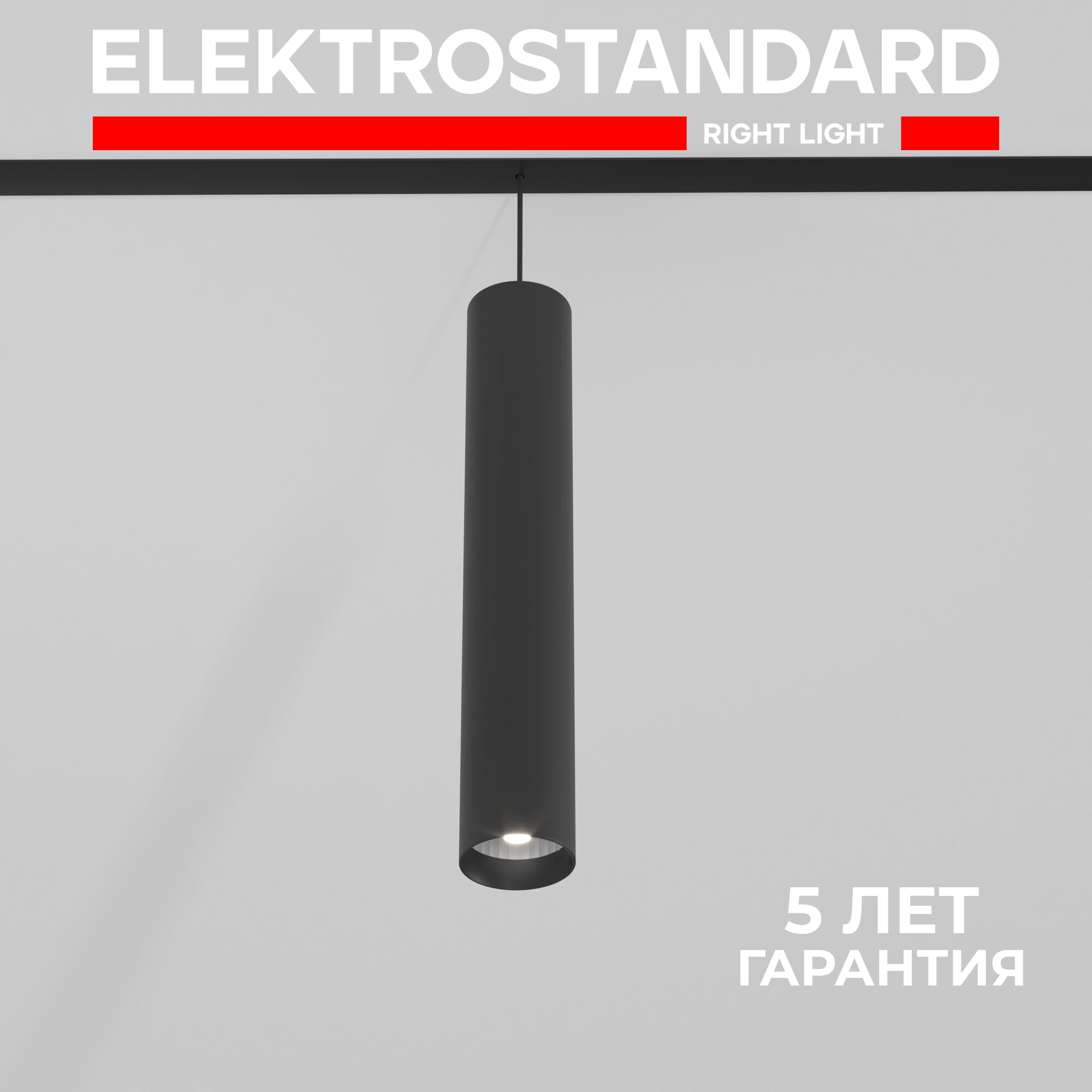 Трековый подвесной светодиодный светильник Elektrostandard Slim Magnetic P01 85014/01, 6 Вт, 4200 K, цвет черный