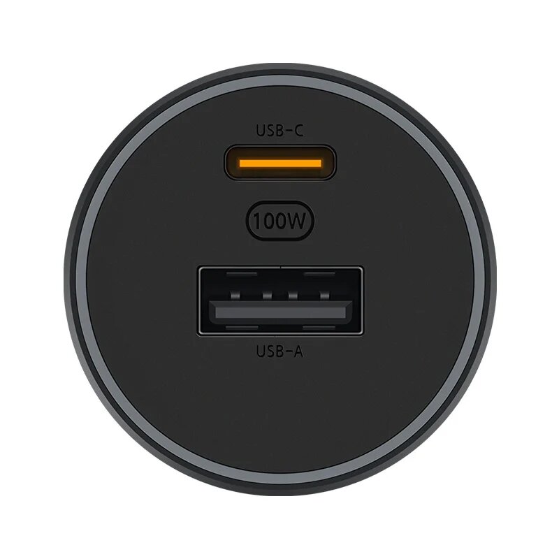 Автовизитки Xiaomi Автомобильное зарядное устройство Xiaomi Mi 100 Вт MAX 1A1C, двухпортовое интеллектуальное устройство USB-A USB-C для быстрой зарядки, полностью совместимое со световым дисплеем