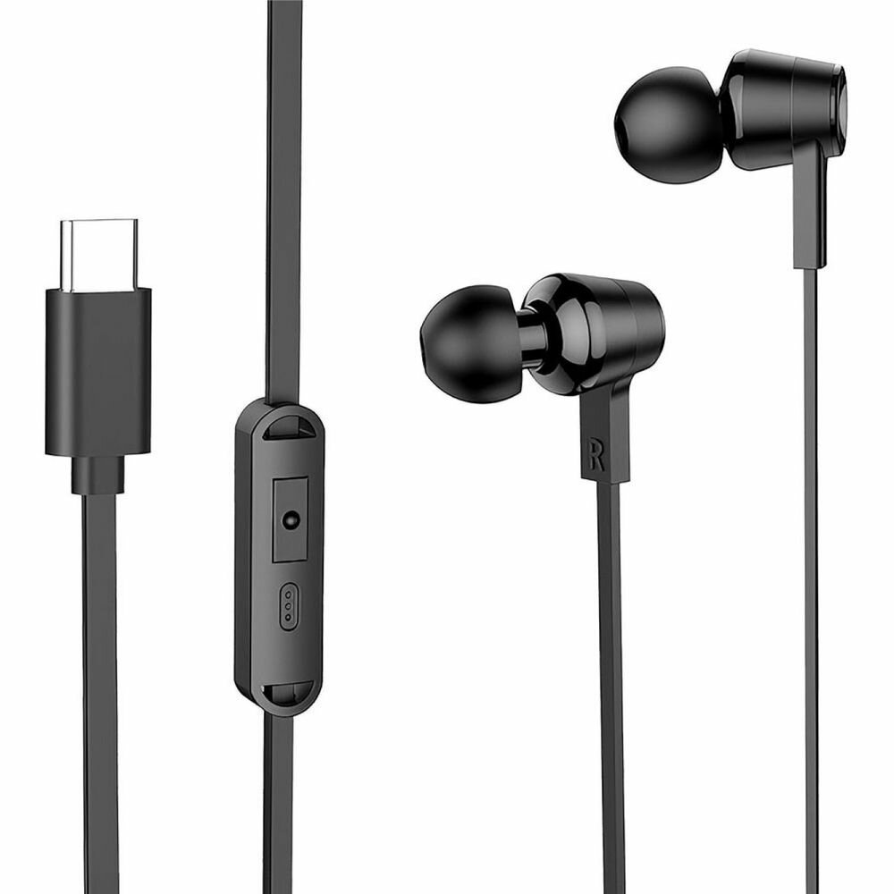 Гарнитура Hoco M86 Ocean Type-C, внутриканальная, 1.2м, черный