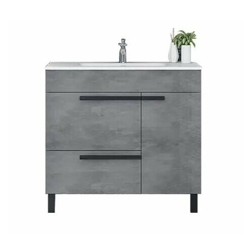 Тумба с раковиной PARLY Spa Gill 80 напольная цеметно-серый 31474₽