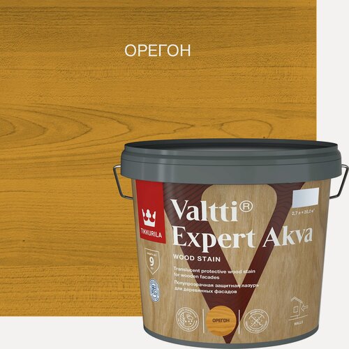 Изображение товара Лазурь Tikkurila декоративно-защитная VALTTI EXPERT AKVA орегон 2,7л