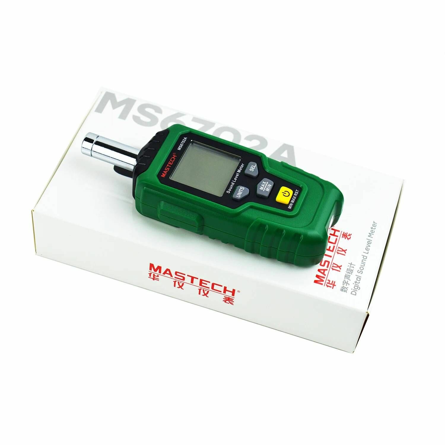 Шумомеры Цифровой шумомер MS6702A MASTECH громкость температура подсветка MIN/MAX