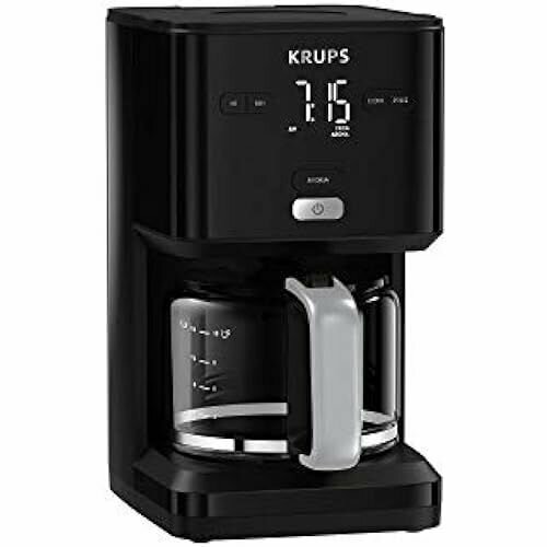 Кофемашина Krups KM6008 Smartn Light с фильтром Интуитивно понятный дисплей Емкость 125 л для 15 чашек кофе Функция автоматического выключения Противокапельная система 24-часовой таймер Черный 2025700₽