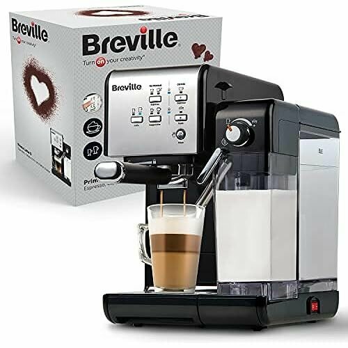 Breville Prima Latte II Эспрессо Машина для приготовления кофе латте и капучино Профессиональный насос с давлением 19 бар и вспениватель молока Серебристый VCF108X 65933₽