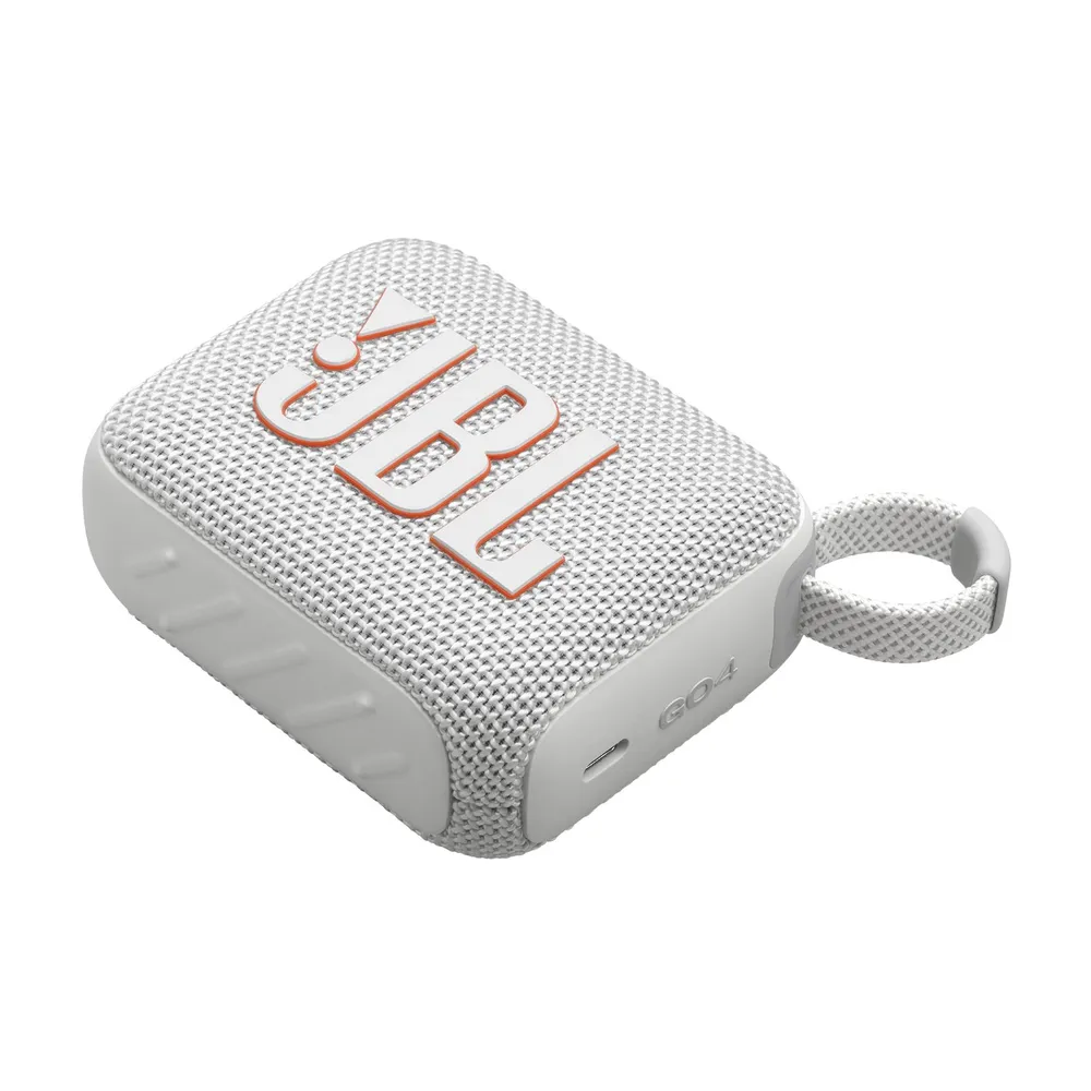 JBL GO 4 белая Портативная акустическая система (4.2 W, Bluetooth, IP67, 850 мАч, JBLGO4WHT) — фото 1