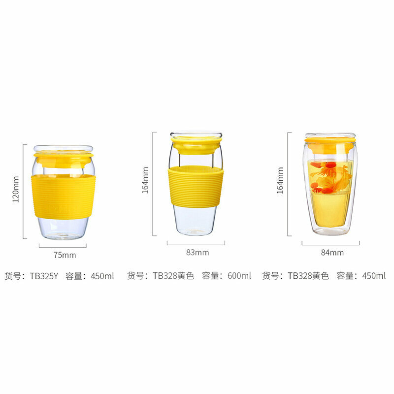 фото Чашка Mingshangde, для разделения чая и воды, стеклянная, 550-600 мл