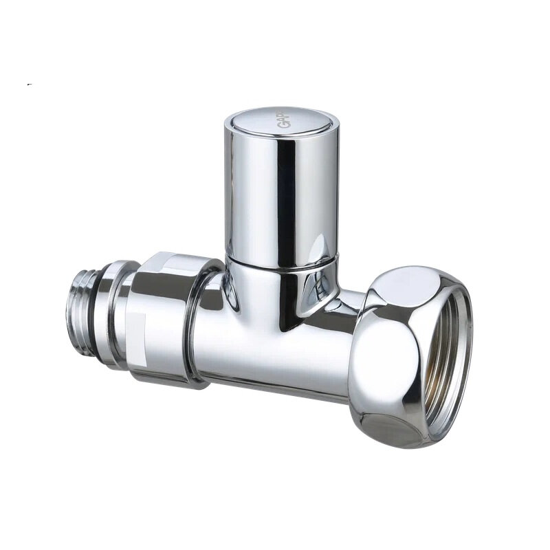 Кран для полотенцесушителя Gappo НР-ВР, 1/2х1 G475.0406 прямой, хром