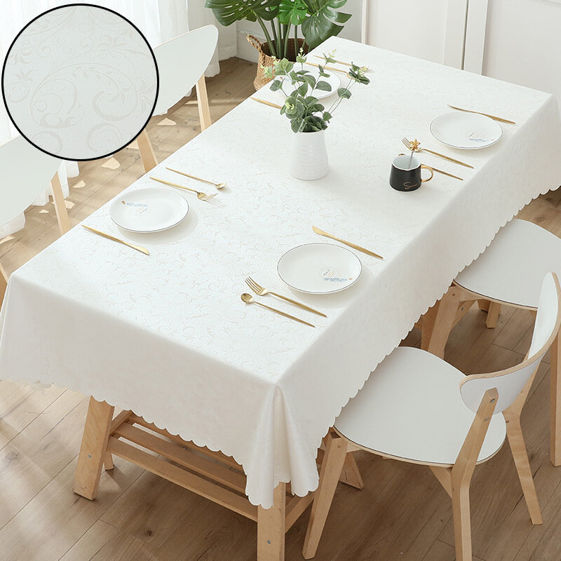 фото Скатерть, 90x150см, водонепроницаемая, белая
