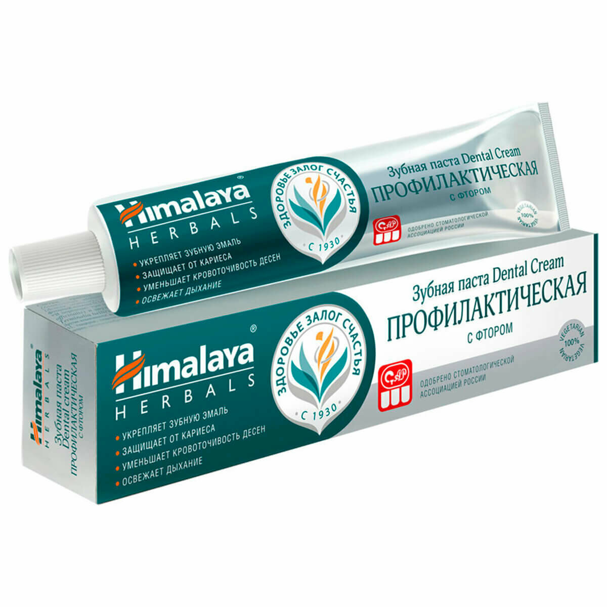 Зубная паста Dental Cream профилактическая с фтором, 100 гр, Himalaya Herbals
