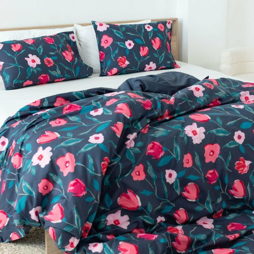 Постельное белье 2 спальное поплин Feresa Hygge амилия/DVALA , пододеяльник 200х200, наволочки 50x70 (2 шт), аналог икеа