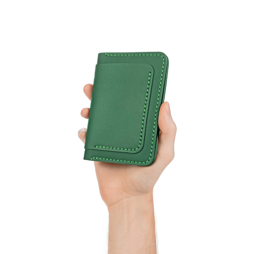 Кошелек Yuzhanini Goods, фактура гладкая, зелeный