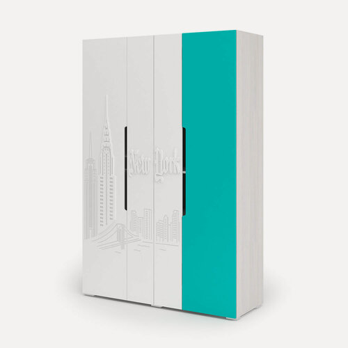 Изображение товара Шкаф для одежды в спальню МИА ШК 054 140,8х212х50 см, цвет анкор/металлик матовый