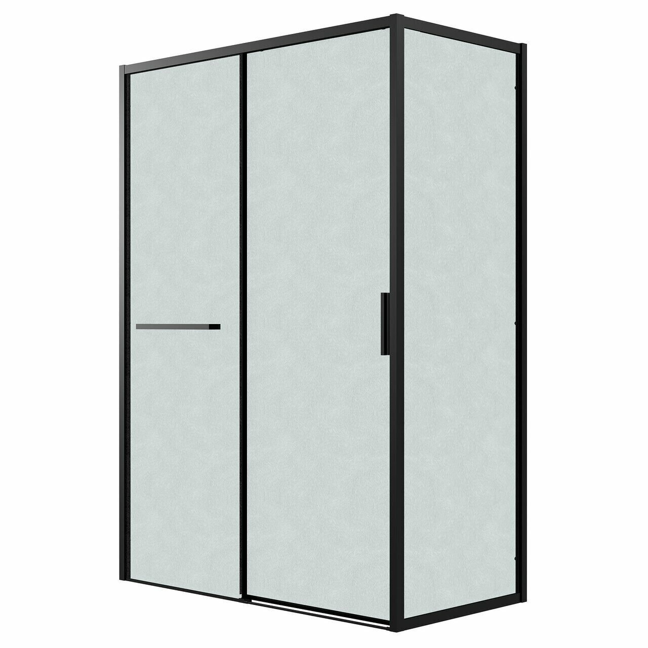Душевое ограждение Grossman Style 120. K33.05.1280.21.02 120х80х195 см черный матовый стекло шиншилла