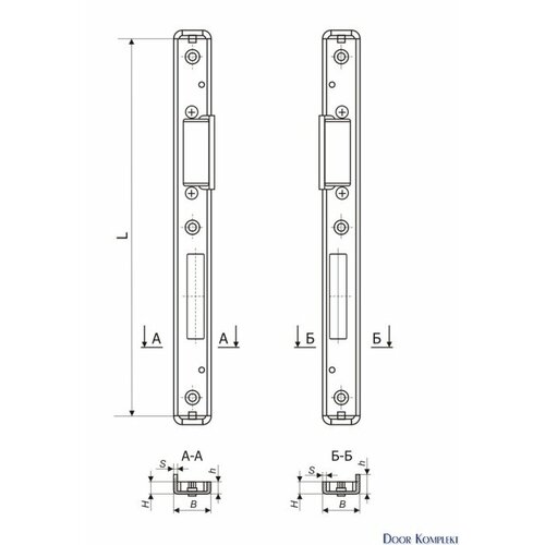 Планка ответная 11.733 рег. штульп. лев (REHAU 13)