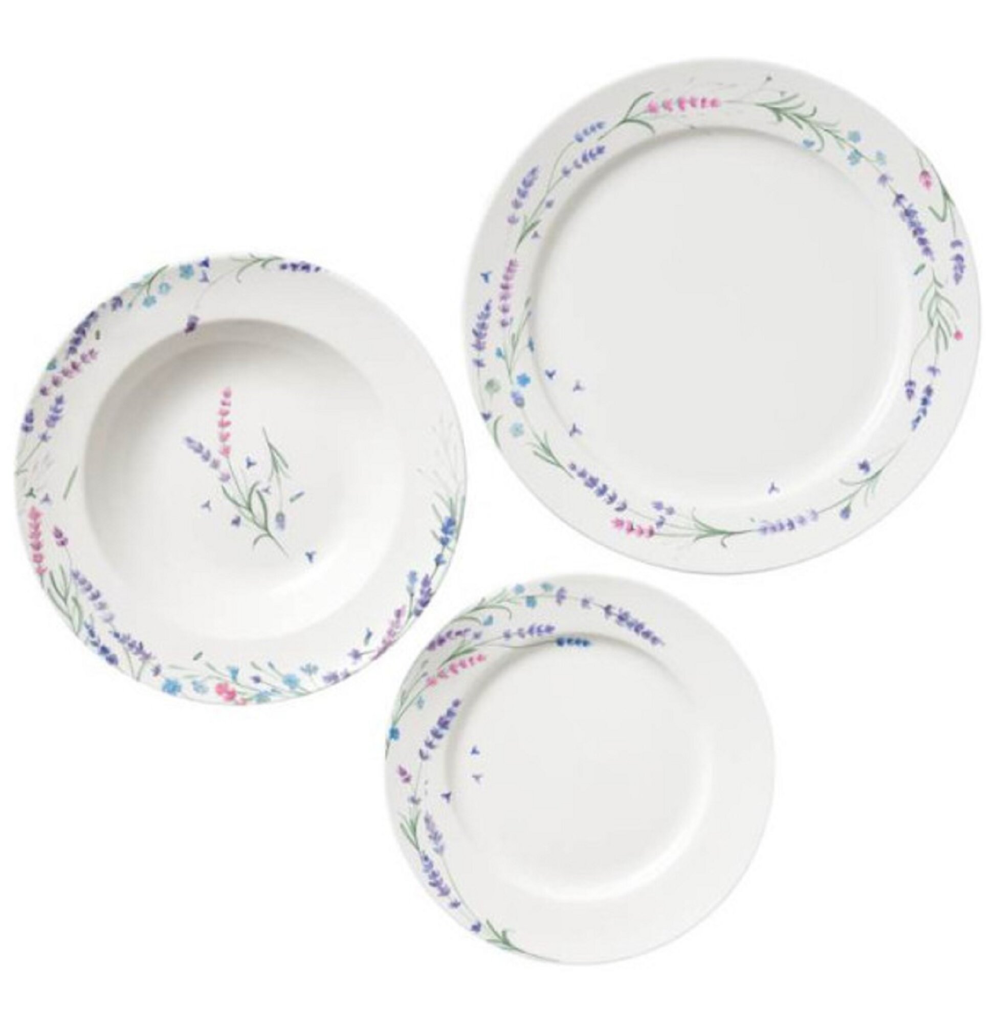 Набор тарелок - столовый сервиз TESCOMA PROVENCE, 12 шт. во французском стиле, Фарфор.