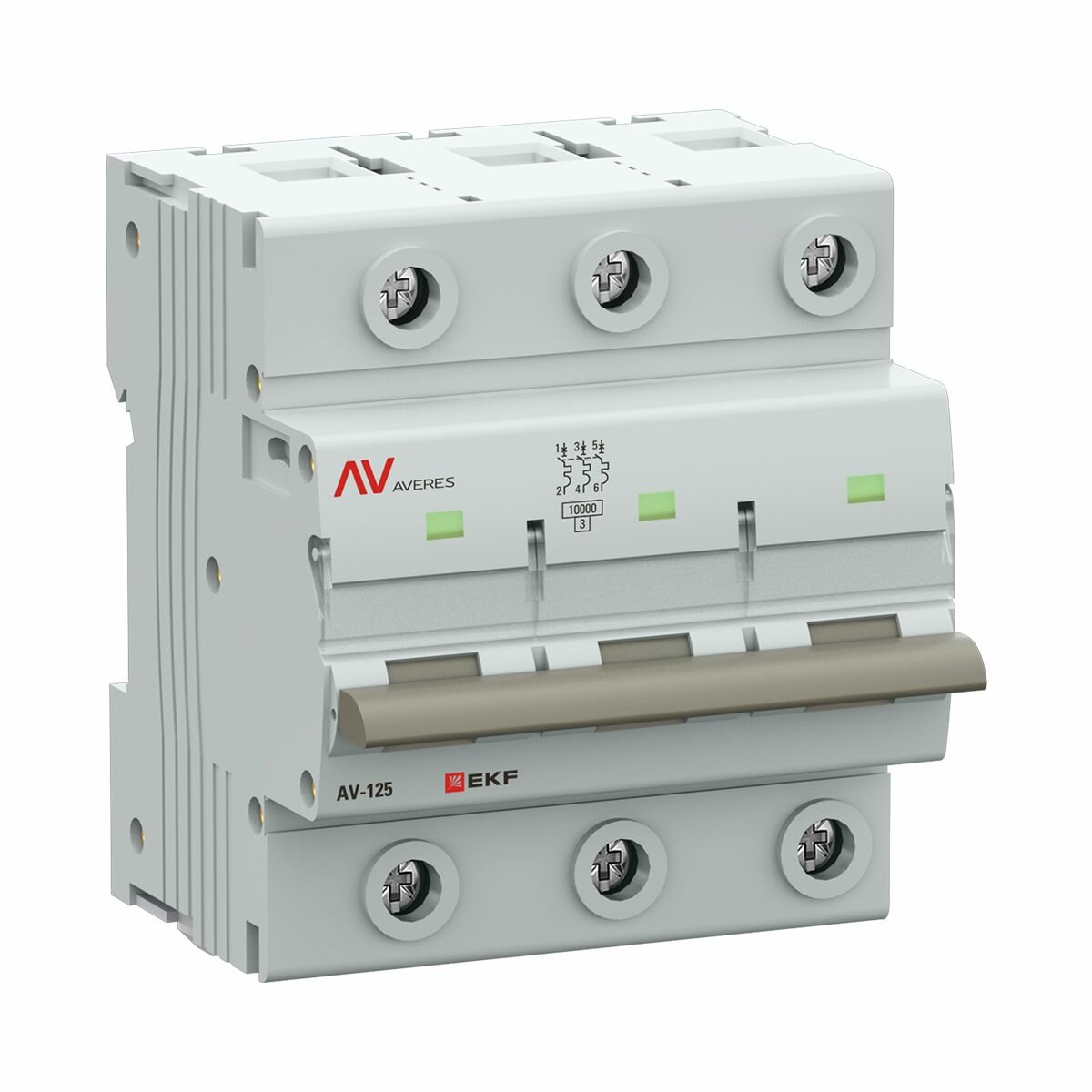 Выключатель автоматический AV-125 3P 100A (C) 10kA EKF AVERES