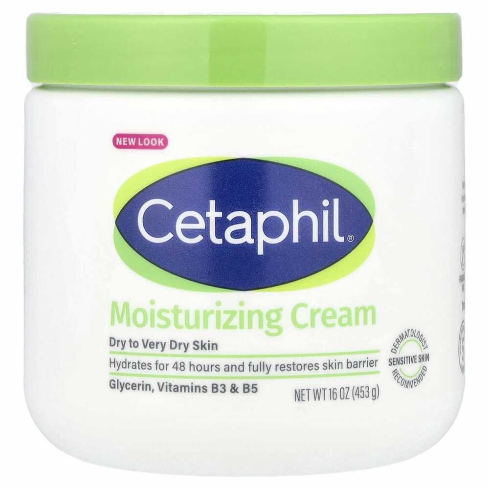 Cetaphil, Увлажняющий крем, без отдушек, 453 г (16 унций)