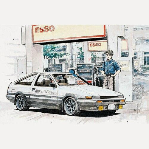 Изображение товара Сборная модель Машинка Aoshima-06469 1/32 Initial D Fujiwara Takumi Toyota AE86 car model kit