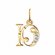Подвеска Diamant online, красное золото, 585 проба, фианит
