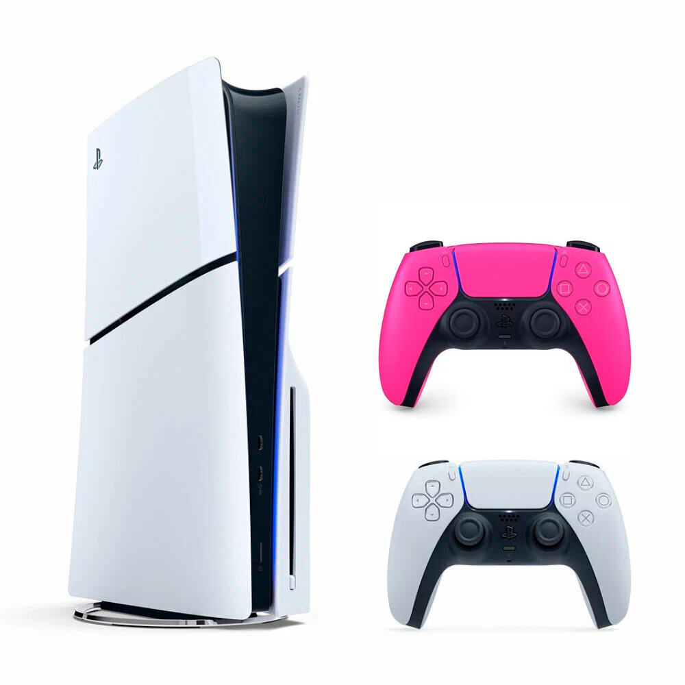 Игровая приставка Sony PlayStation 5 Slim, с дисководом, 1 ТБ, два геймпада