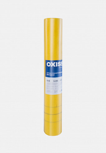 Сетка стеклотканевая фасадная Oxiss 5х5 мм 1х50м 145 гр/м2