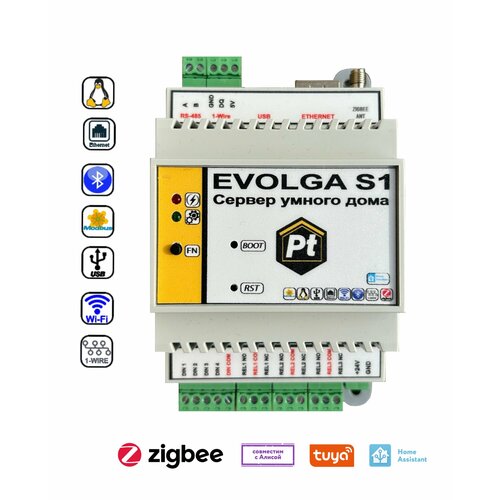 Сервер хаб для умного дома Home Assistant zigbee EVOLGA S1 18000₽