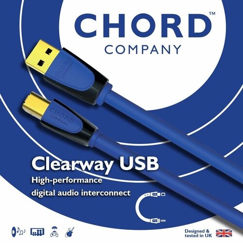 Абель Chord Company Clearway USB 5м (type-A type-B) экранированный