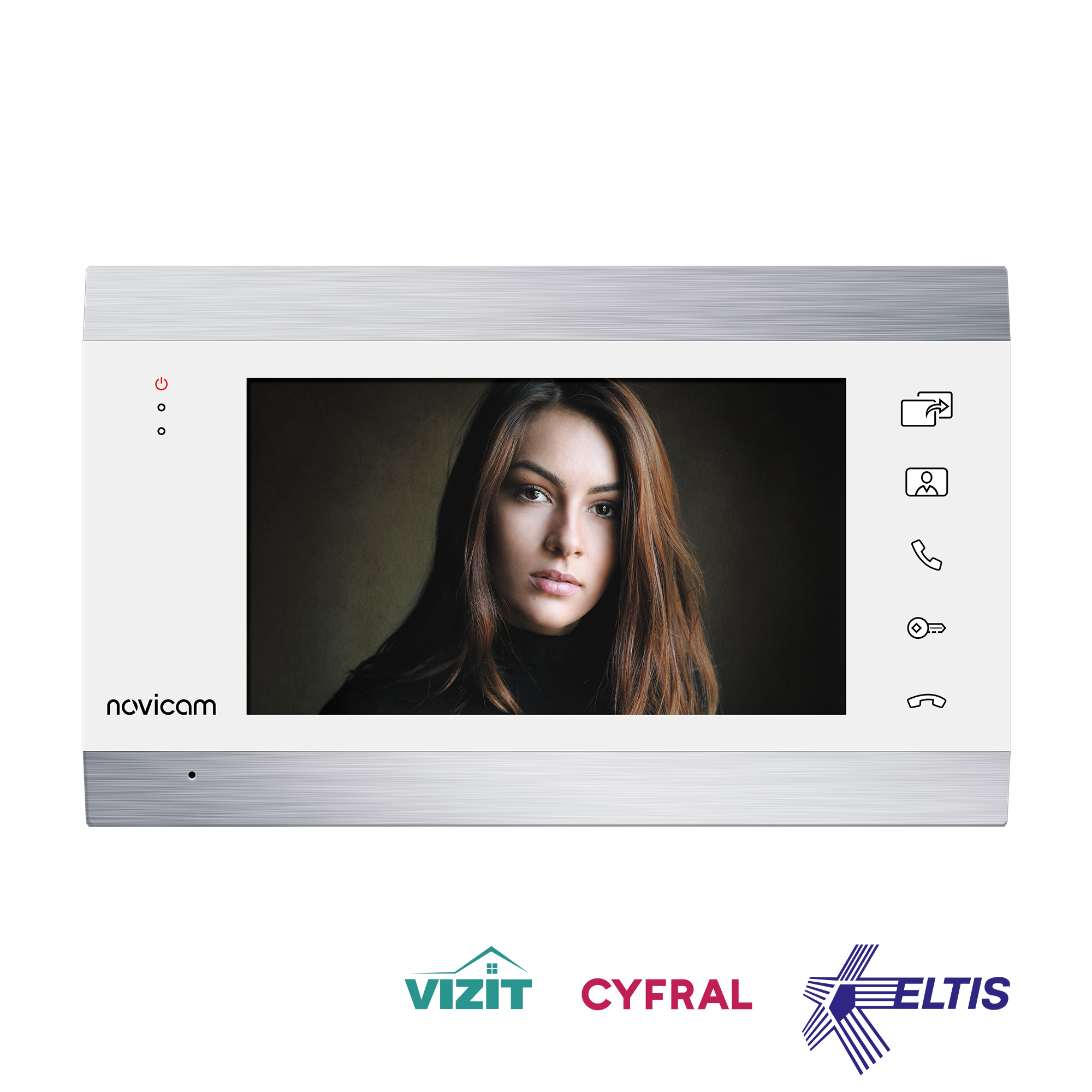 Видеодомофон для квартиры Novicam WHITE MAGIC 7C со встроенным модулем сопряжения