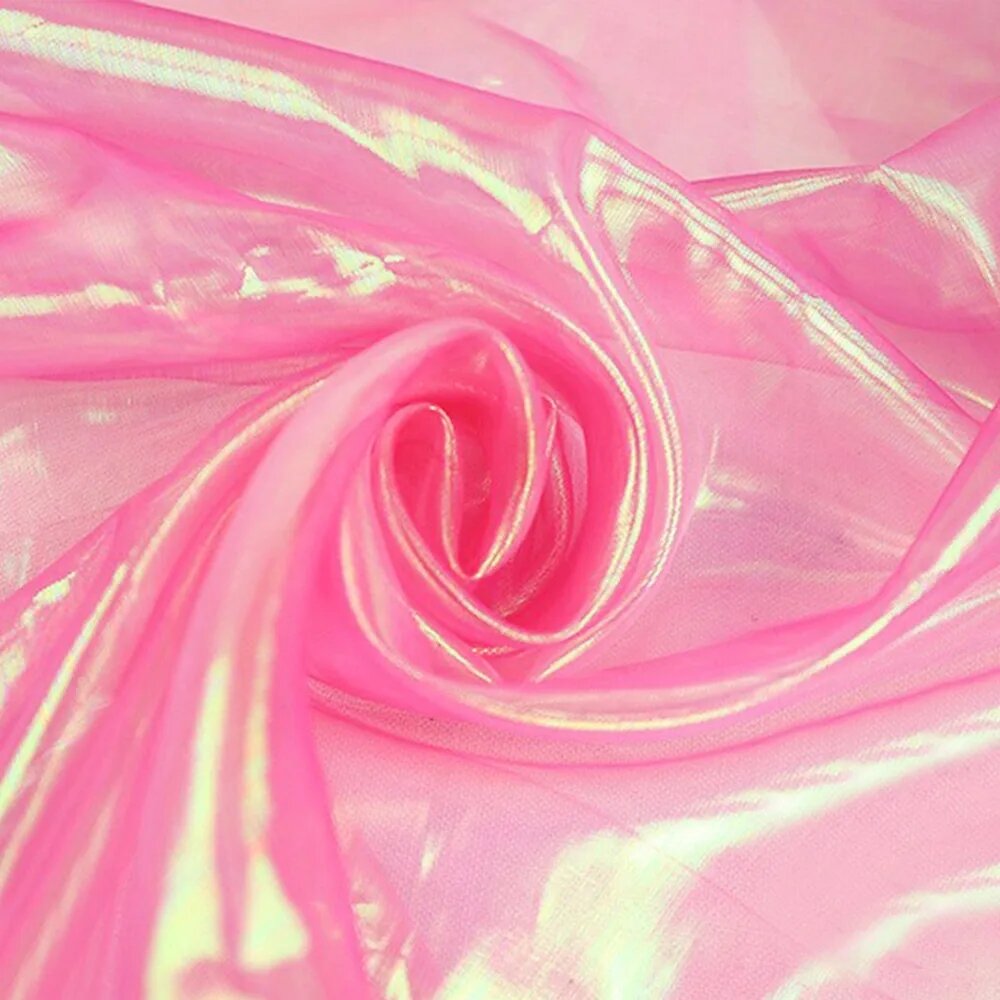Лазерный тюль из органзы 100x150 см Розовый, Rose Red