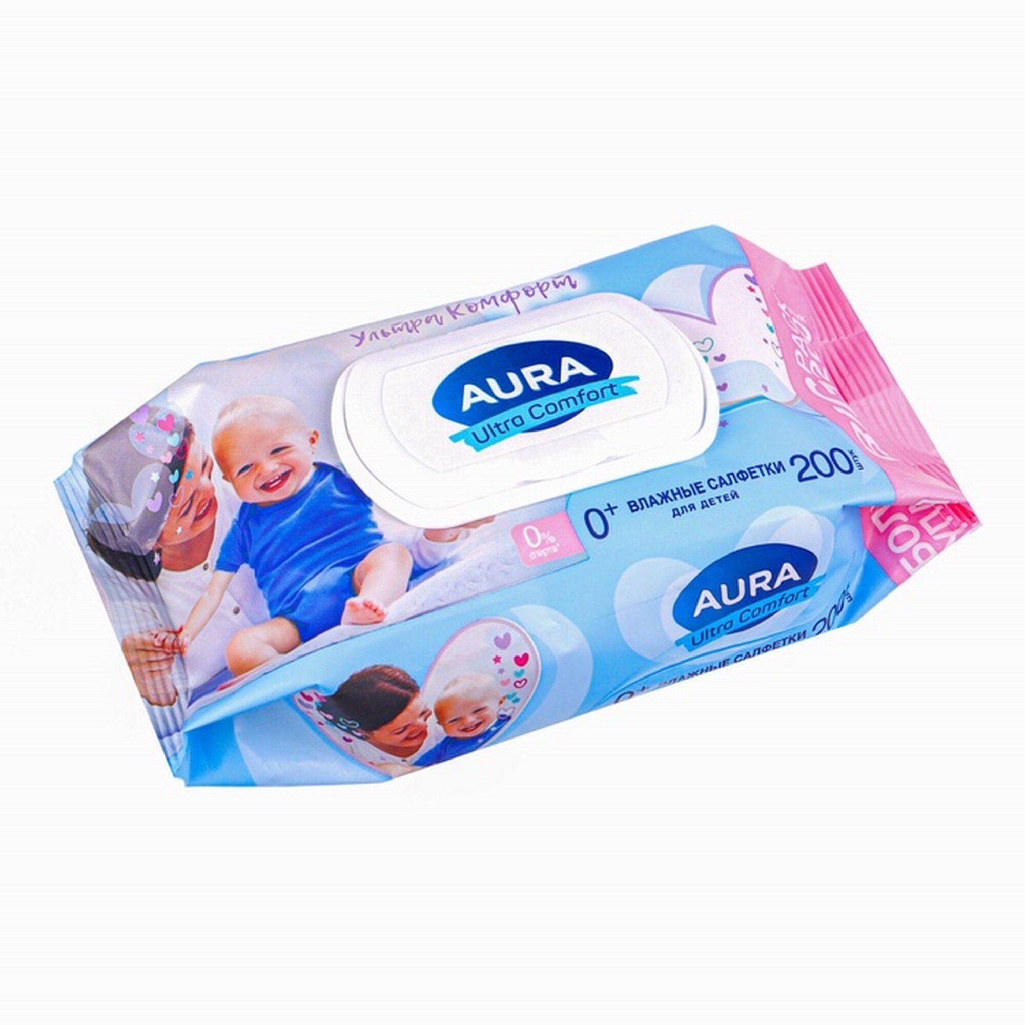 Влажные салфетки Aura Ultra Comfort для детей 200 шт