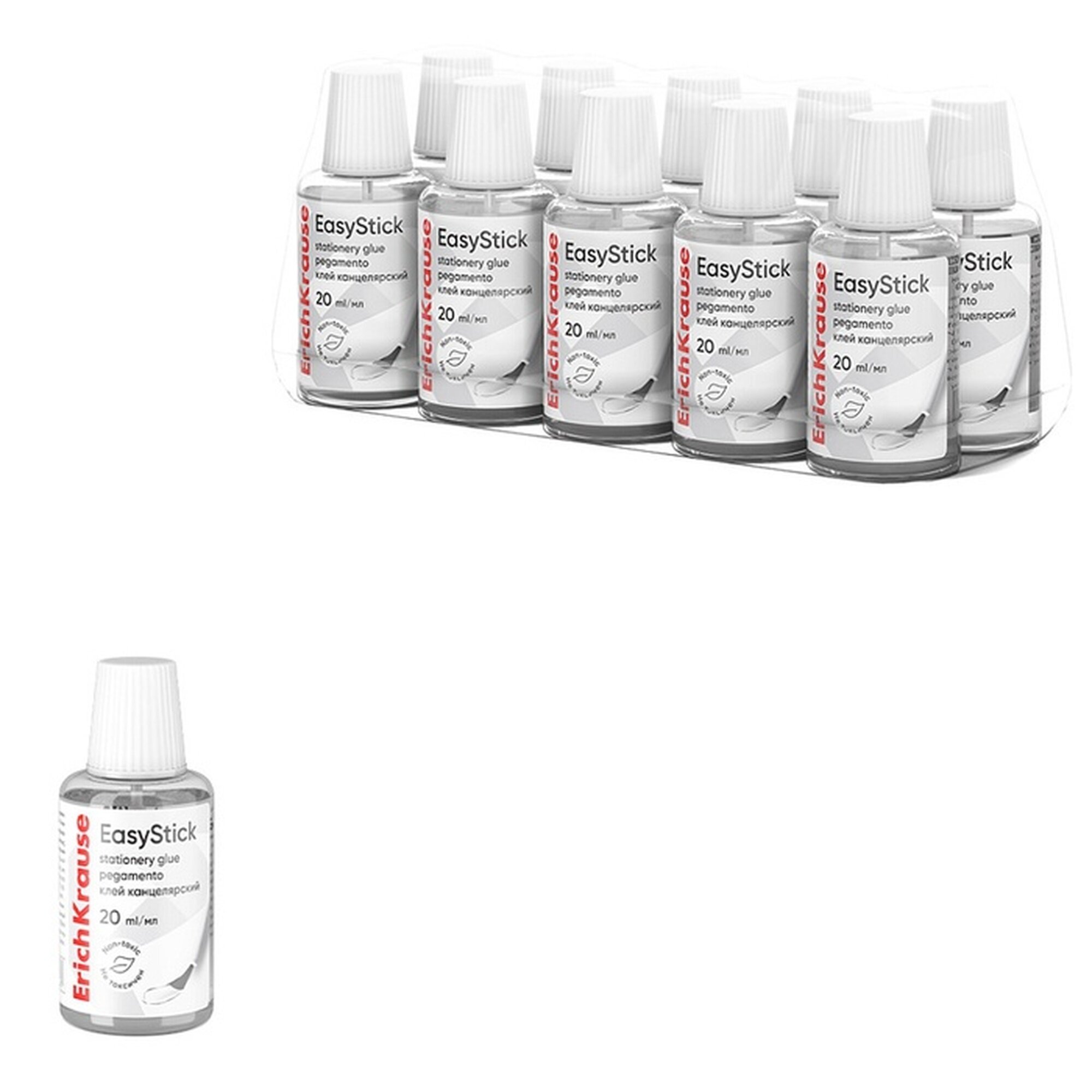 Клей ErichKrause "Standard" канцелярский с кисточкой 20 мл